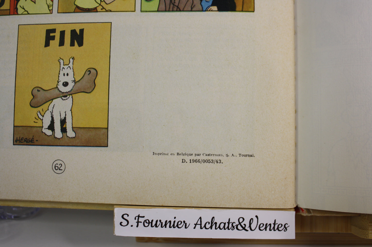 Le crabe aux pinces d’or – Tintin – Hergé – Casterman – Réédition – 1966 - B36