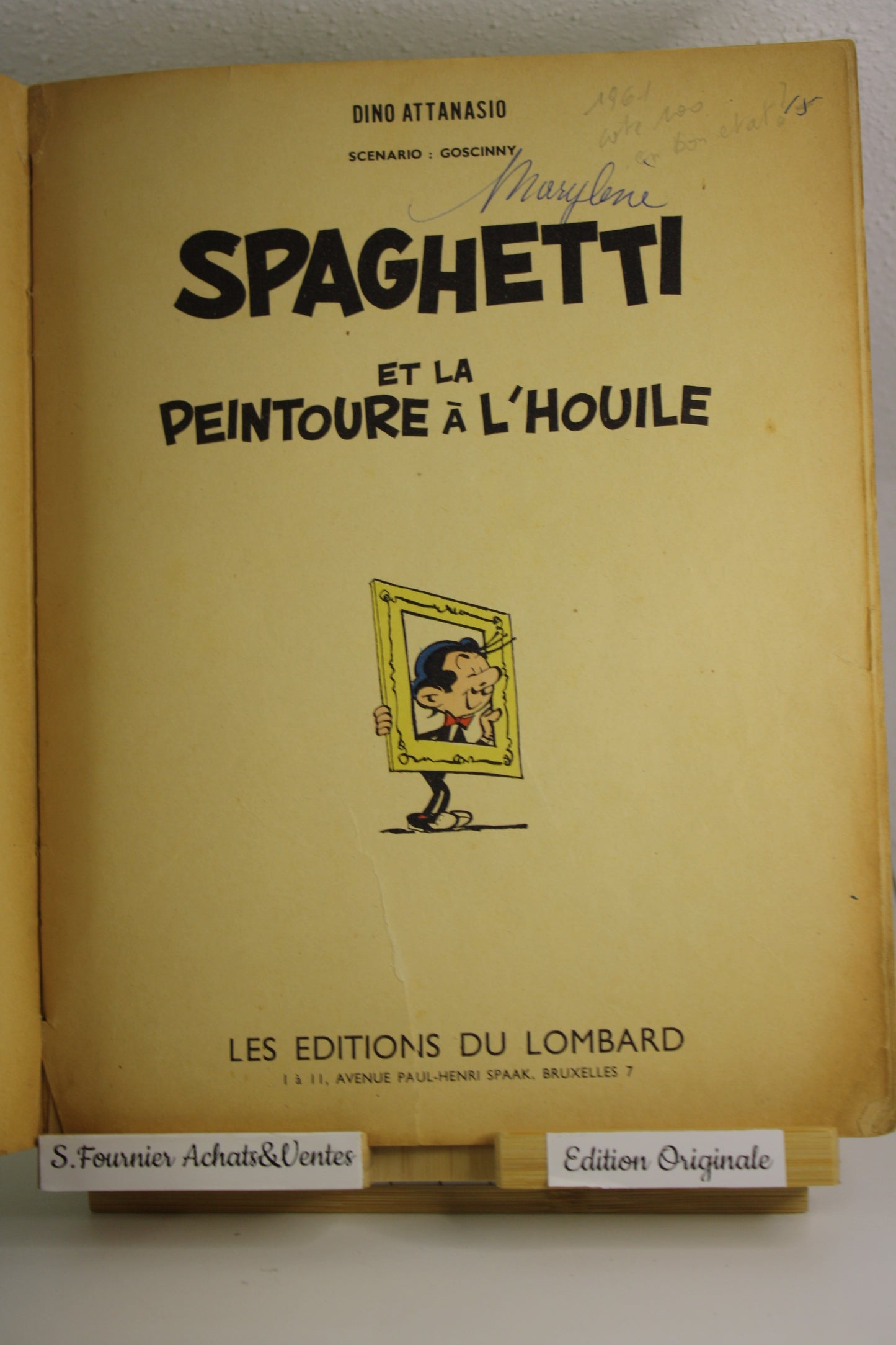 La peintoure à l’houile – Spaghetti – Attanasio – Jeune Europe – EO – 1961