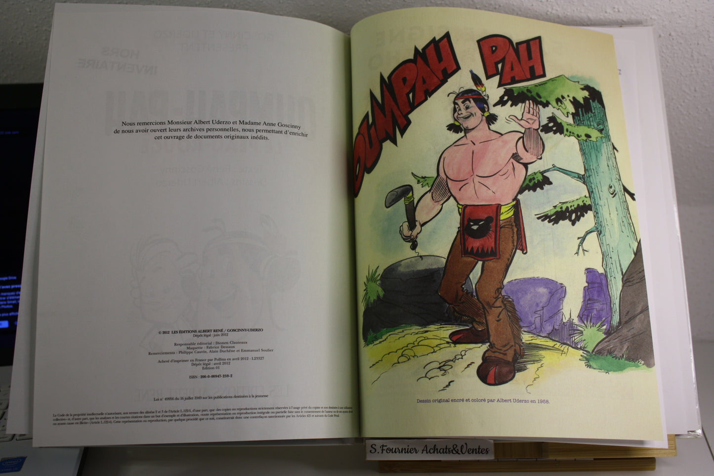 Le peau rouge – Oumpah pah – Goscinny Uderzo – Albert René – Réédition – 2012 – Livre de bibliothèque