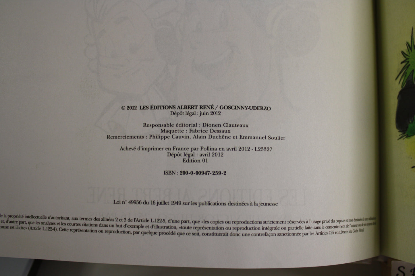 Le peau rouge – Oumpah pah – Goscinny Uderzo – Albert René – Réédition – 2012 – Livre de bibliothèque