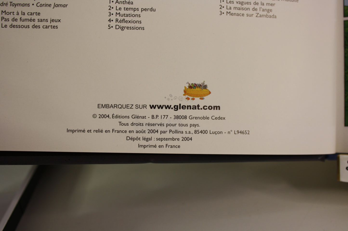 Tome1, 2 et 3 – Intox – Chaillet Mangin – Glénat – Lot 1 Rééd et 2 EO – 2004 à 2006