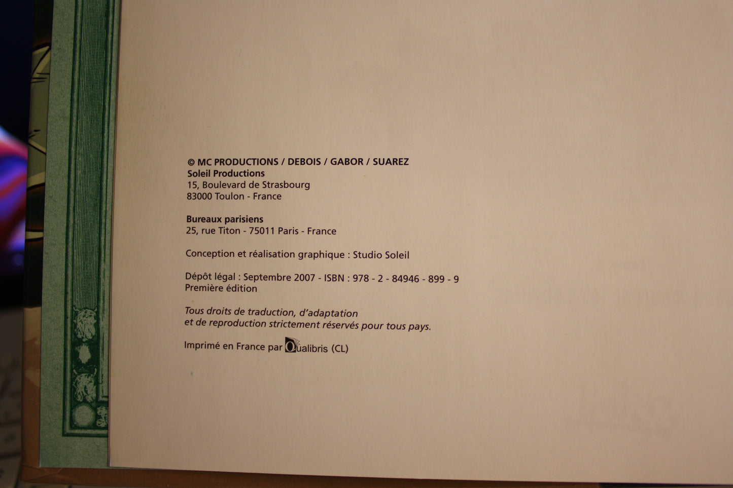 Quand meurent les Cebyllins – Green World – Debois Gabor – Soleil – EO – 2007