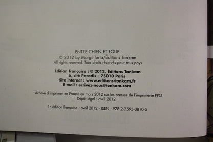 Sais tu ce que tu es ? – Entre Chien et Loup - Morgil Torta – Tonkam – EO – 2012