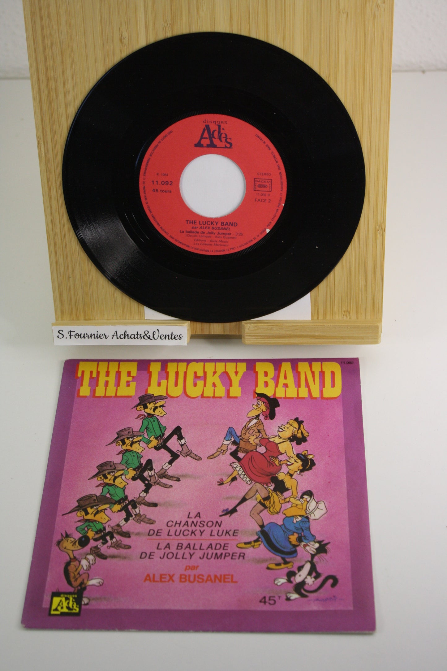 The Lucky Band – Lucky Luke – Alex Busanel – Disque Adès – Objet dérivé – 1984 – Disque 45T