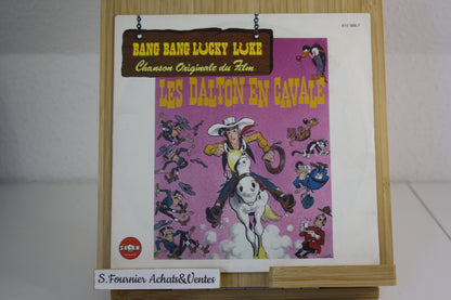Les dalton en cavale – Bang Bang Lucky Luke – Bolling Levy Saban – Disque Saban – Objet dérivé – 1983 – Disque 45T