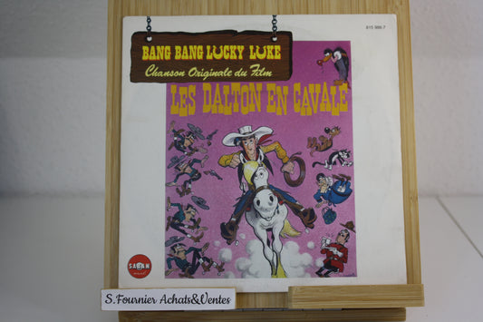 Les dalton en cavale – Bang Bang Lucky Luke – Bolling Levy Saban – Disque Saban – Objet dérivé – 1983 – Disque 45T