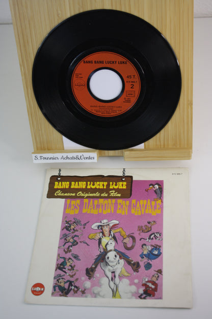 Les dalton en cavale – Bang Bang Lucky Luke – Bolling Levy Saban – Disque Saban – Objet dérivé – 1983 – Disque 45T