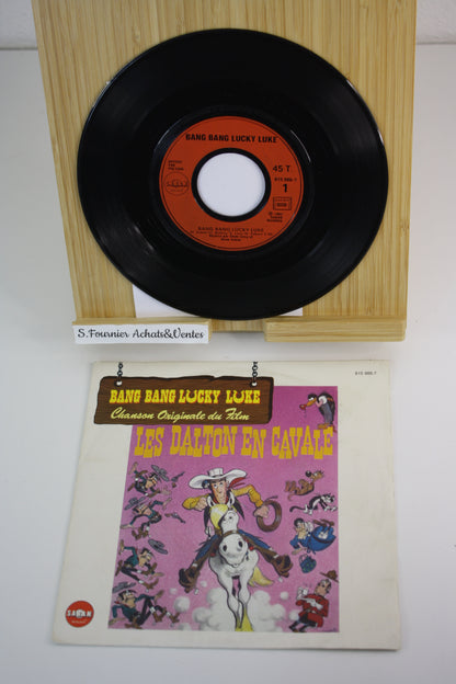 Les dalton en cavale – Bang Bang Lucky Luke – Bolling Levy Saban – Disque Saban – Objet dérivé – 1983 – Disque 45T