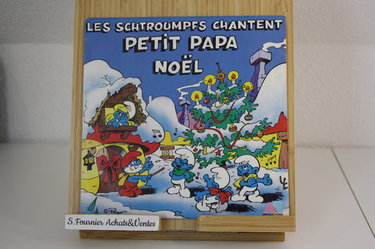 Petit papa Noël – Schtroumpfs – Max Eschig – Disque Polydor – Objet dérivé – 1983 – Disque 45T
