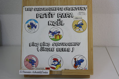 Petit papa Noël – Schtroumpfs – Max Eschig – Disque Polydor – Objet dérivé – 1983 – Disque 45T
