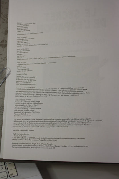 Le secret de l’Espadon – Blake et Mortimer – Edgar P.Jacobs – Hachette – Réédition – 2012