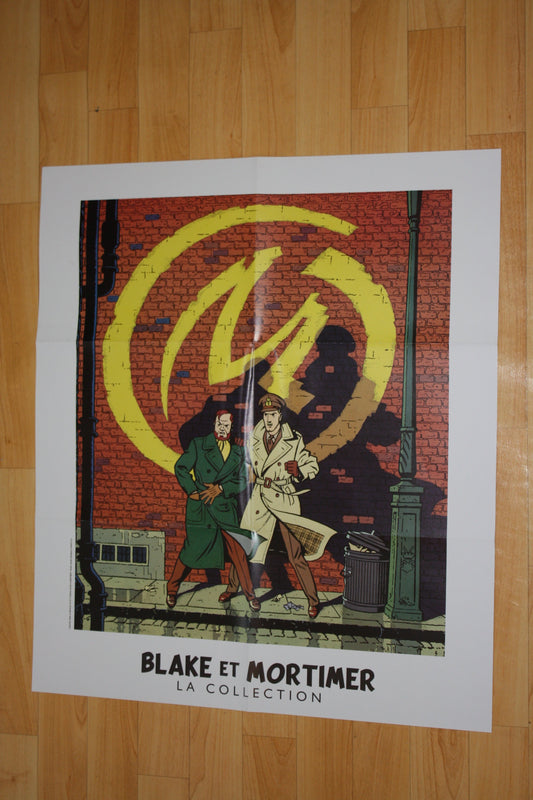 Affiche Marque Jaune 57x65.5 – Black & Mortimer – Edgar P.Jacobs – Hachette la collection – Objet dérivé – Pas d’année