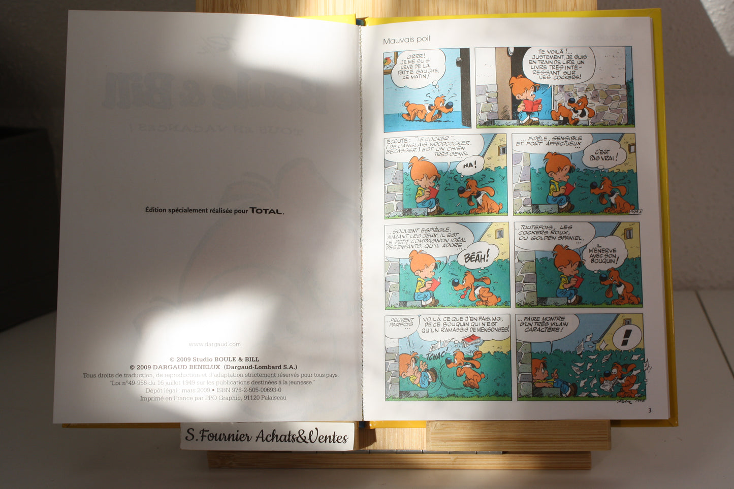 Tous en vacances – Boule & Bill – Roba - Dargaud – Edition publicitaire – 2009 - Total