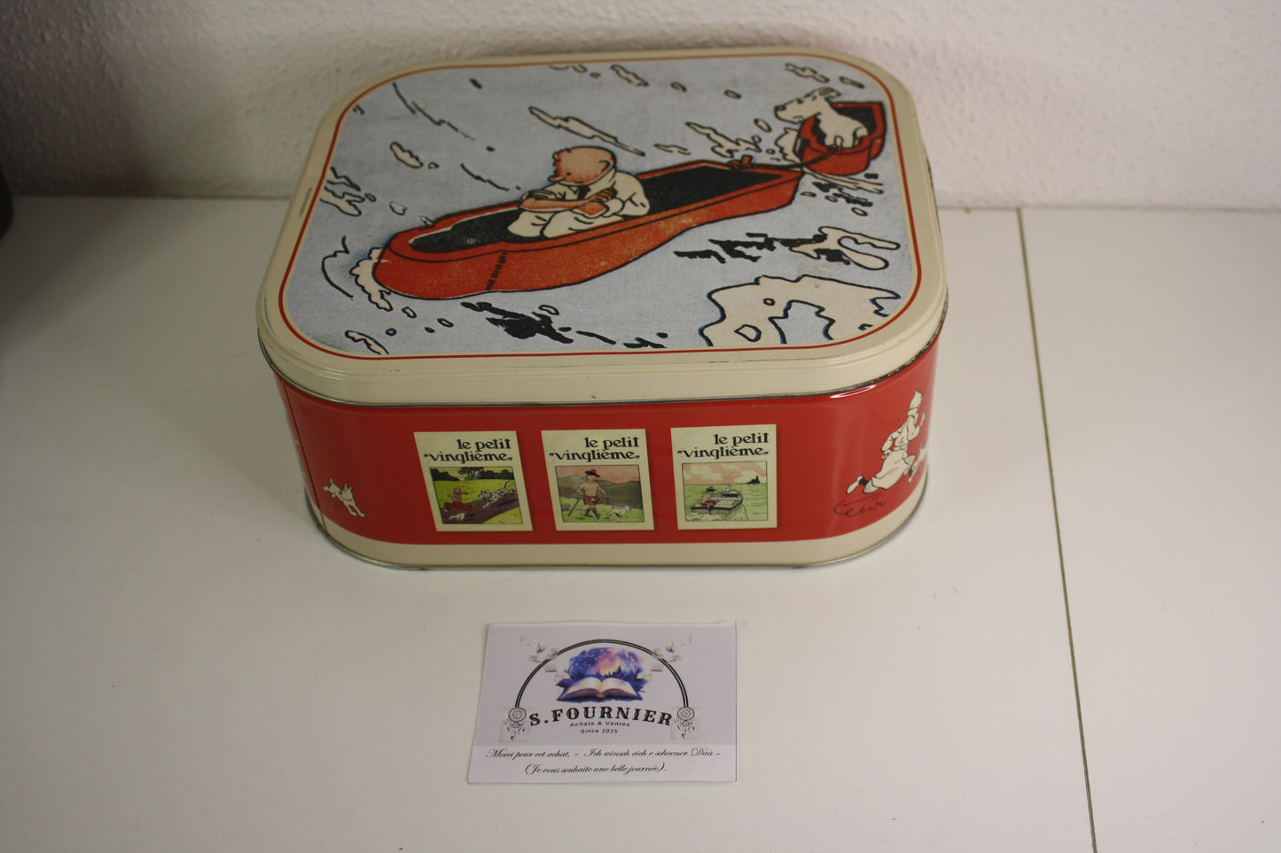 Boite métallique Tintin petit vingtième – Tintin – Hergé – Delacres – Objet dérivé – 2016