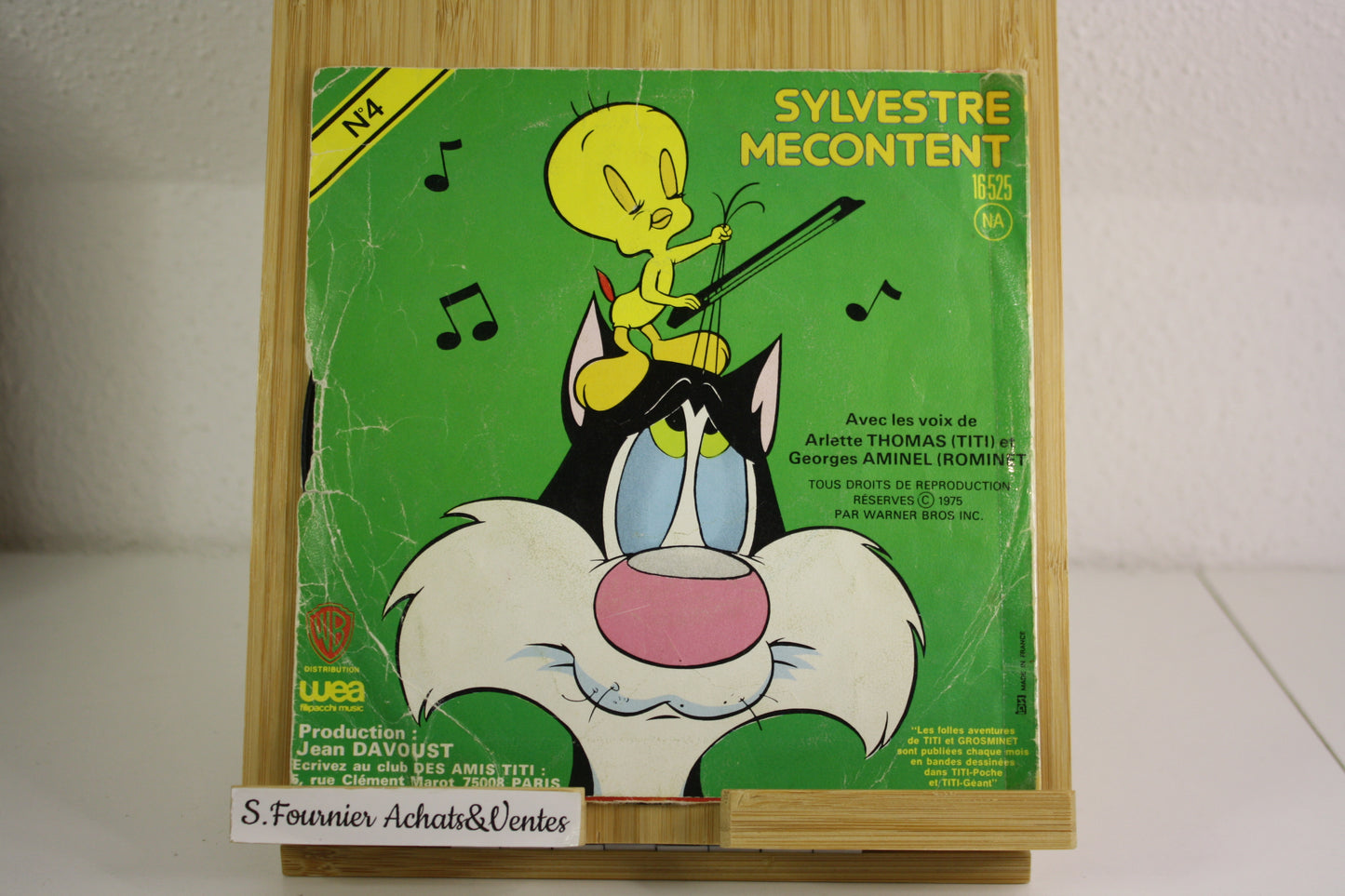 Titi Superstar – Titi et Sylvestre – Thomas Aminel – Disque WB – Objet dérivé – 1975 – Disque 45T