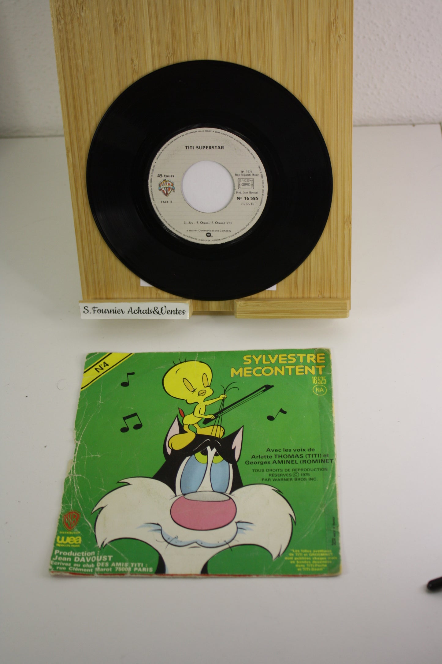 Titi Superstar – Titi et Sylvestre – Thomas Aminel – Disque WB – Objet dérivé – 1975 – Disque 45T