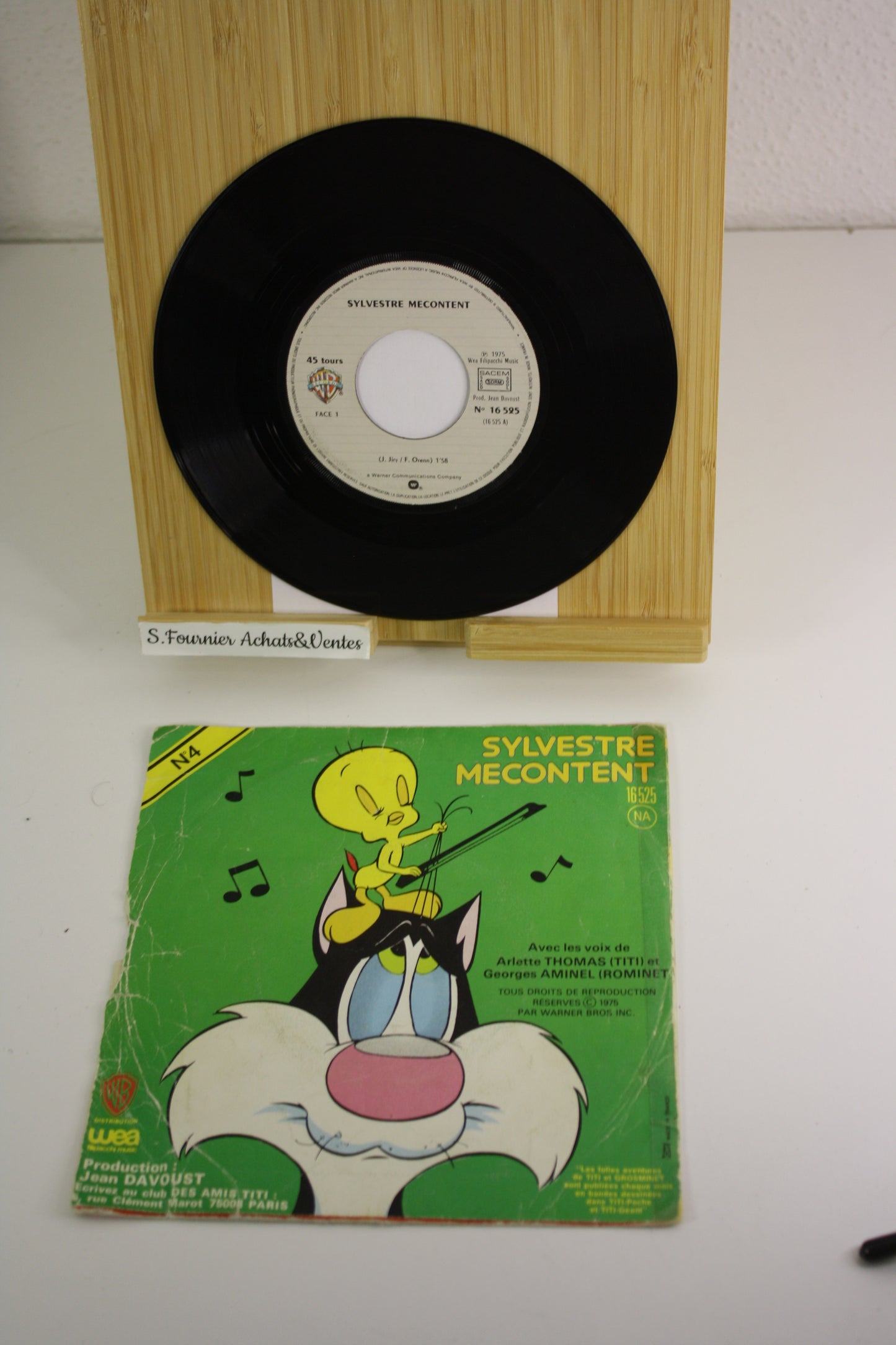 Titi Superstar – Titi et Sylvestre – Thomas Aminel – Disque WB – Objet dérivé – 1975 – Disque 45T