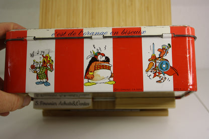 Boite métallique Chamonix Orange – Astérix – Uderzo Goscinny – L’alsacienne – Objet dérivé – 1960