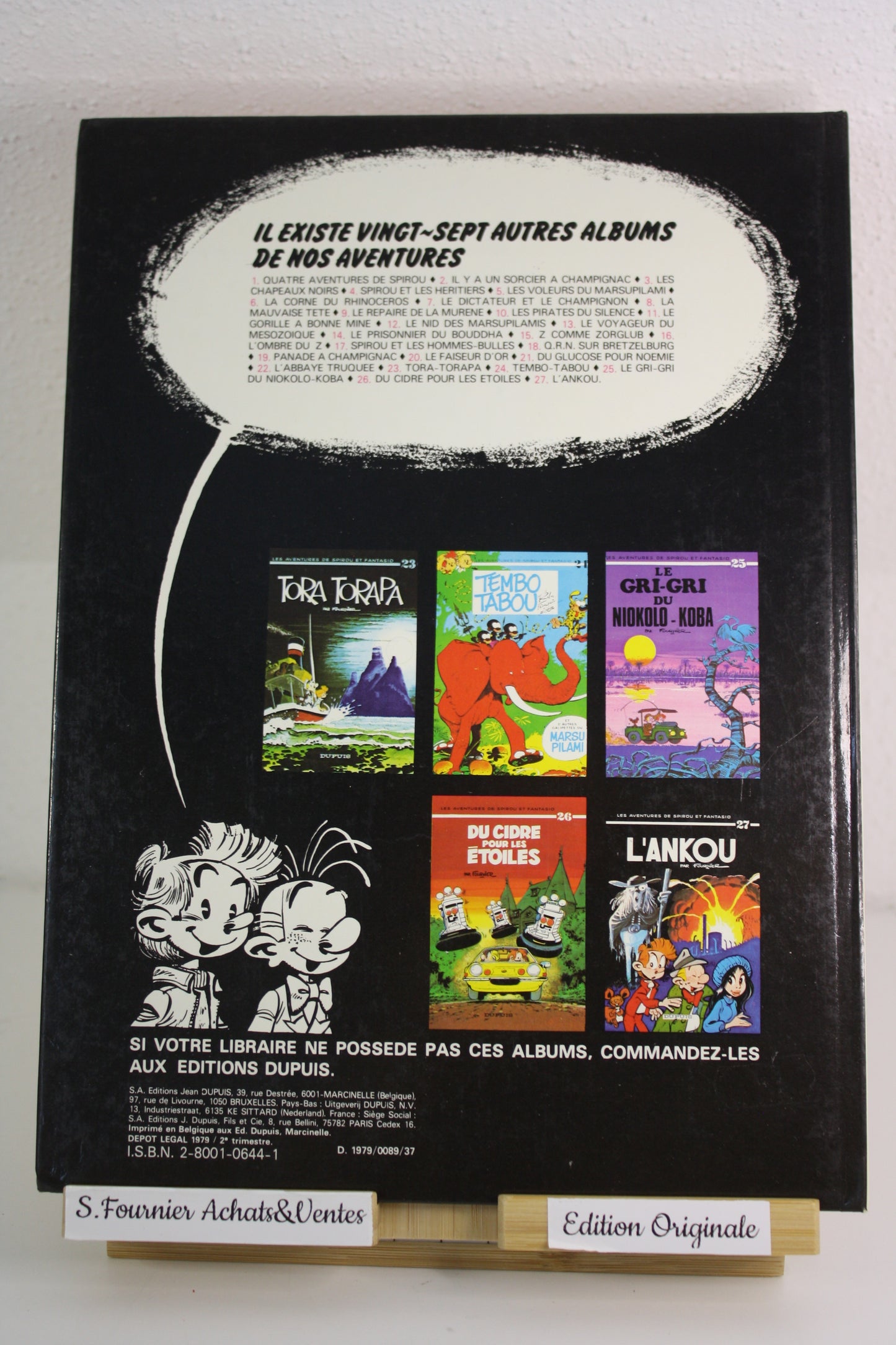 Kodo le Tyran – Spirou & Fantasio – Fournier – Dupuis – EO – 1979