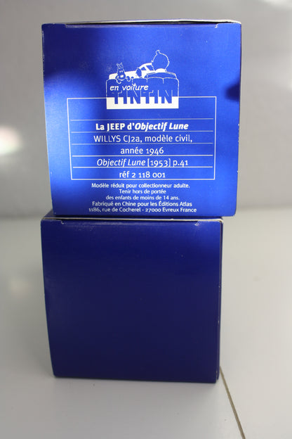 Jeep Objectif Lune au 1/43ème – Tintin – Hergé – Hergé Moulinsart – Objet dérivé – 2001