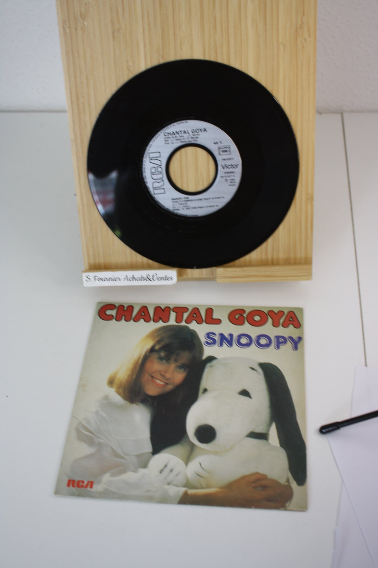 Disque vinyle 45t  – Snoopy – Chantal Goya – RCA – Objet dérivé – 1984