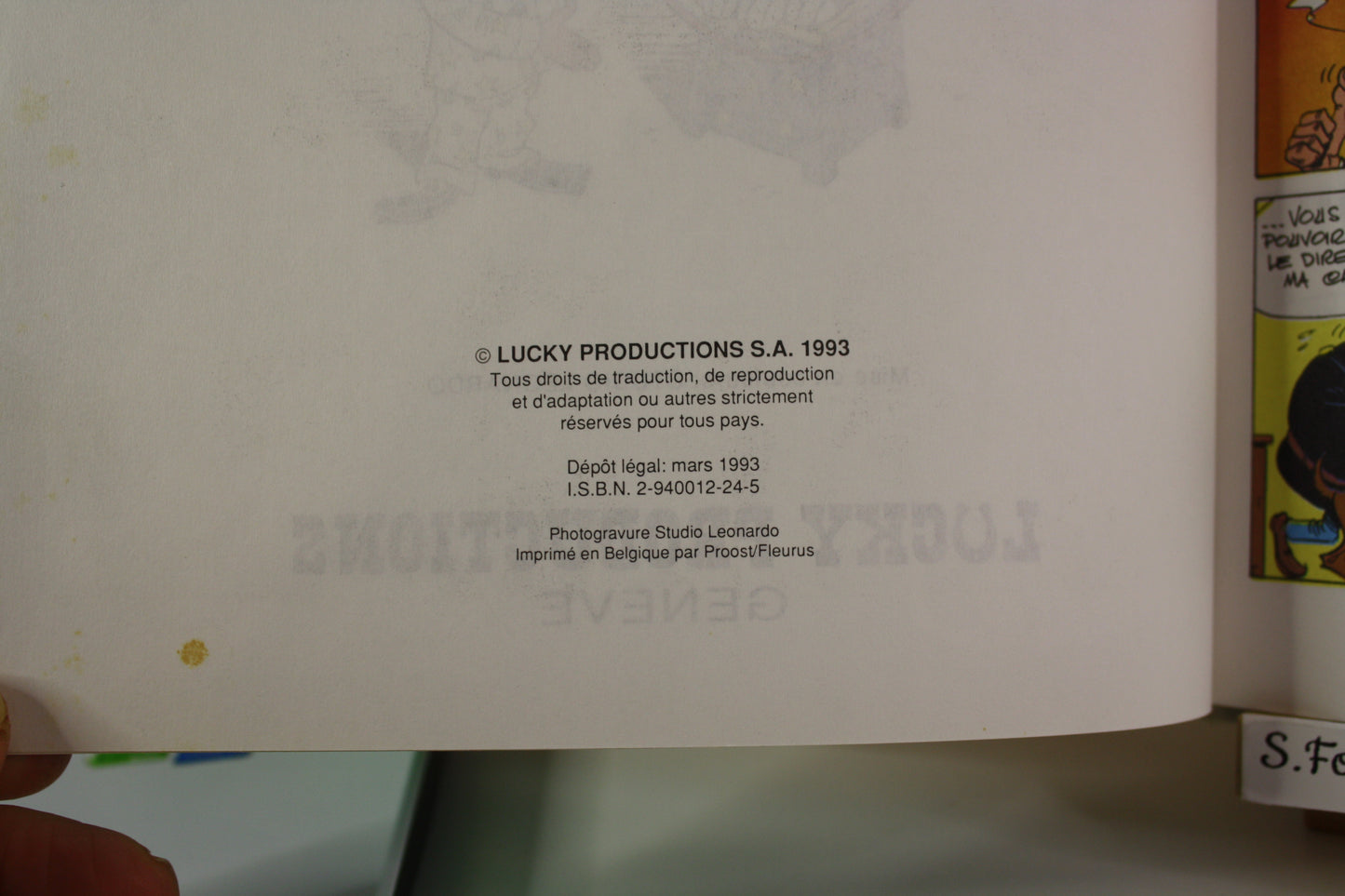 Le clown – Rantanplan – Morris – Lucky Production – EO - 1993