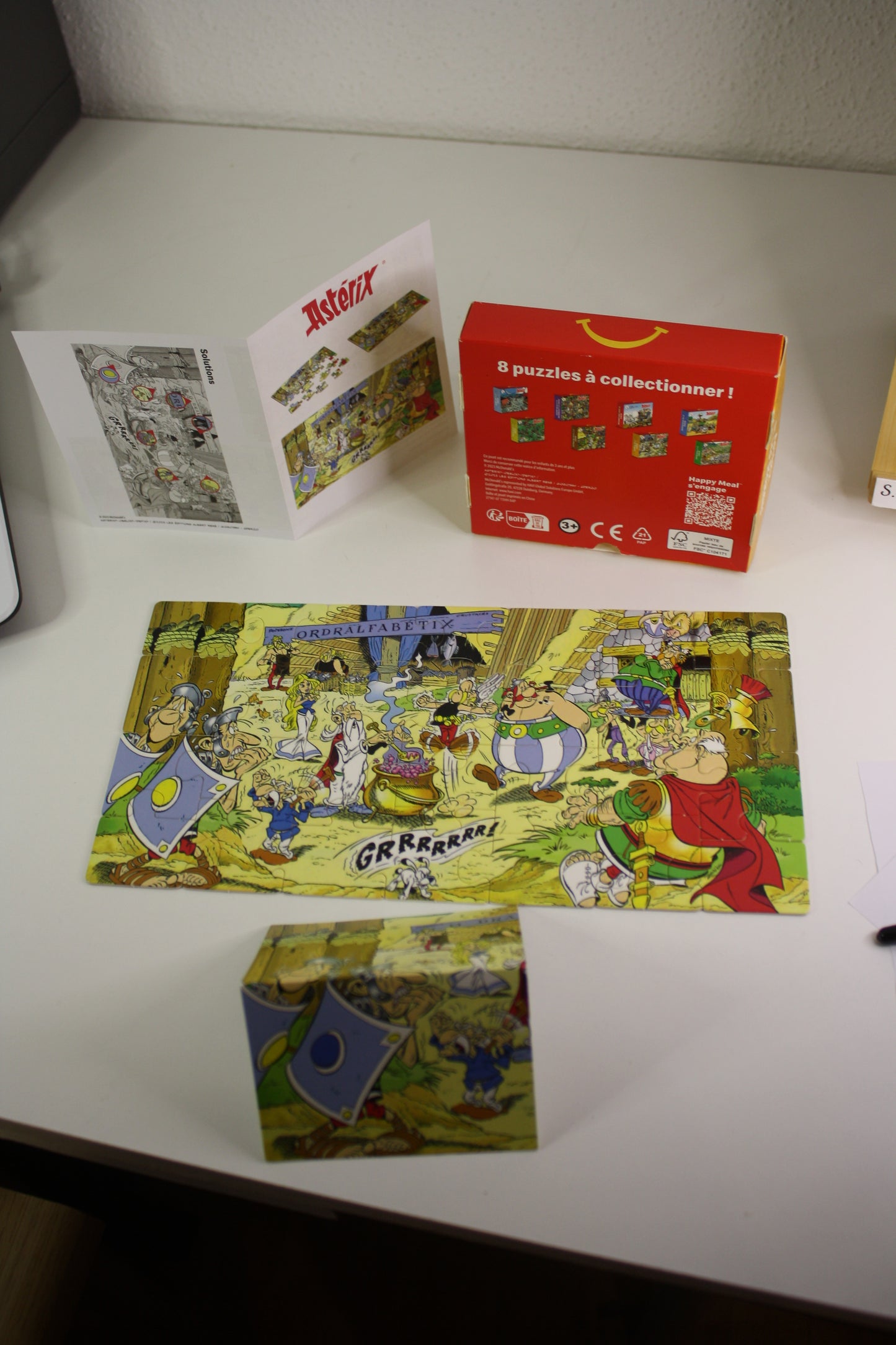 3 Mini Puzzles n°6, 7 et 8  – Astérix – Les éditons Albert René – Mac Donald – Objet dérivés – 2023